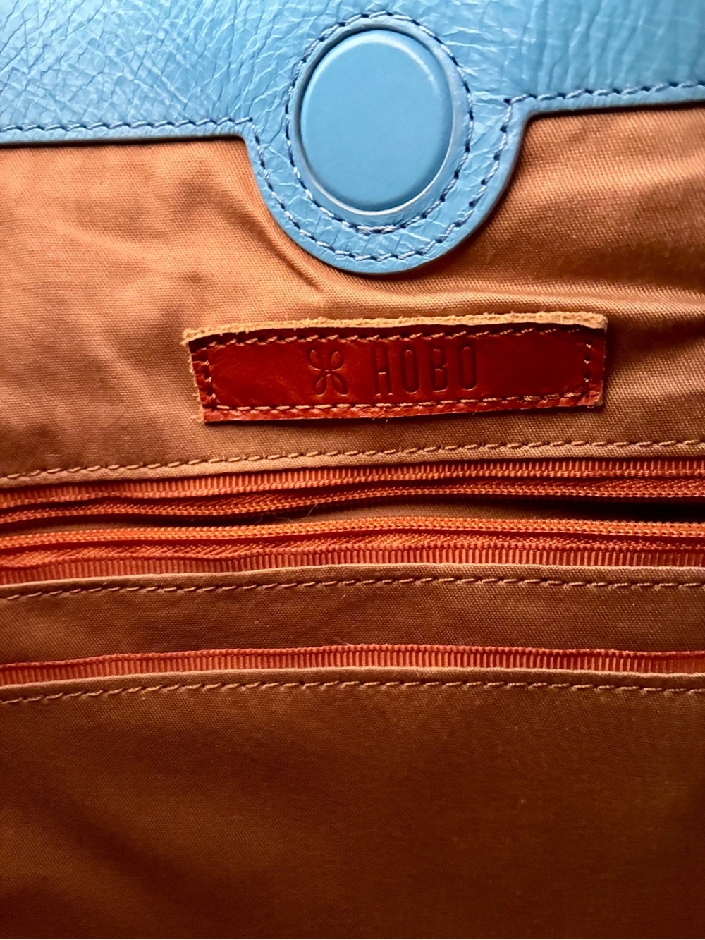 HOBO Arla Sky Blue Curved Shoulder Hobo Bag - Picture 4 of 6